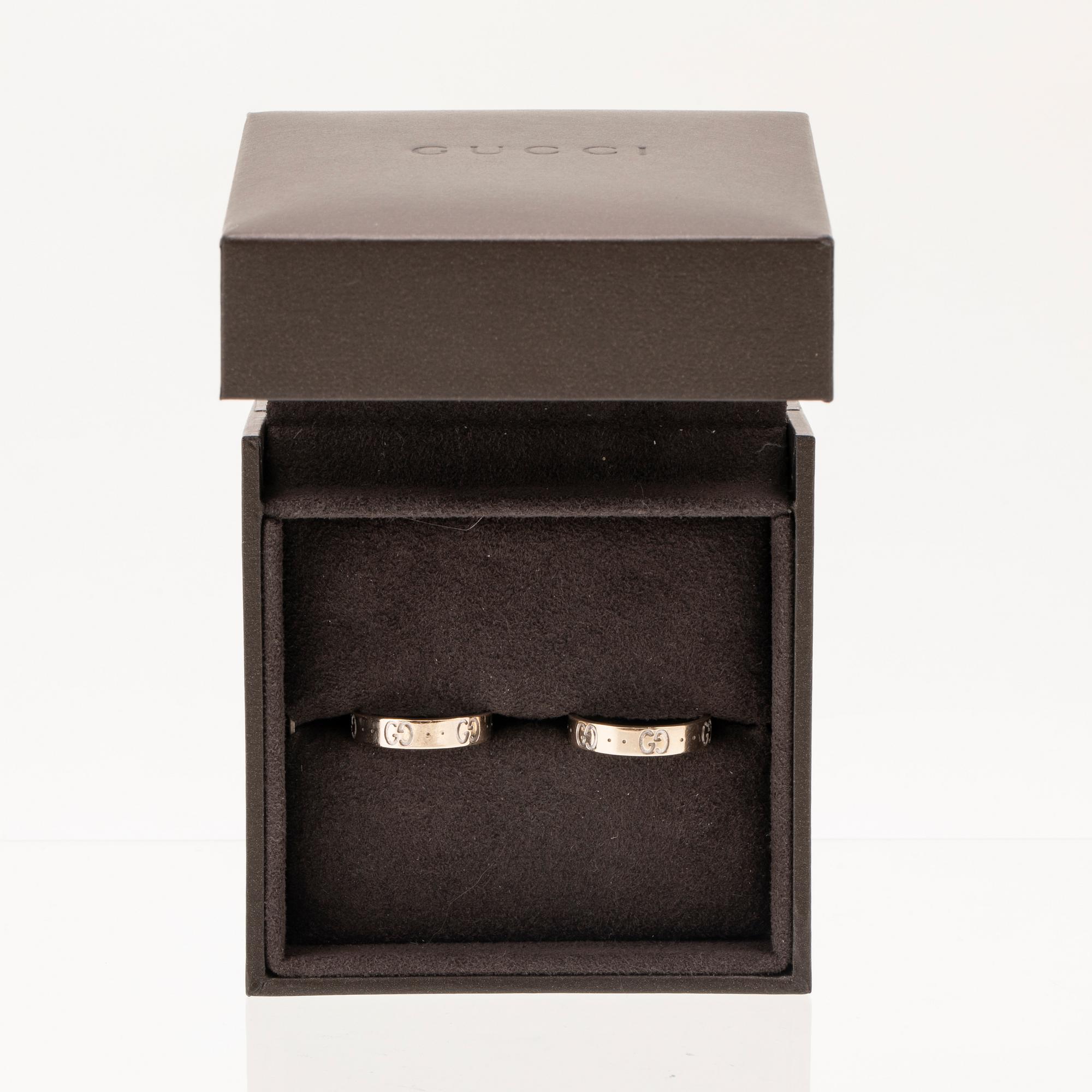 Gucci, ringar ett par "Gucci Icon" 18K vitguld.