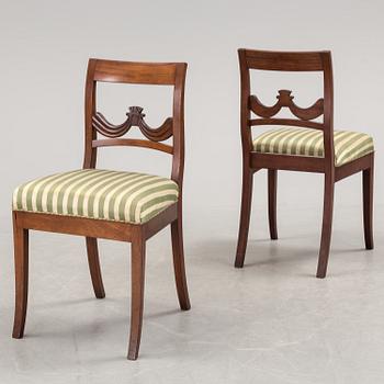 MÖBELGRUPP, 7 delar, Karl Johan, 1800-talets första hälft.