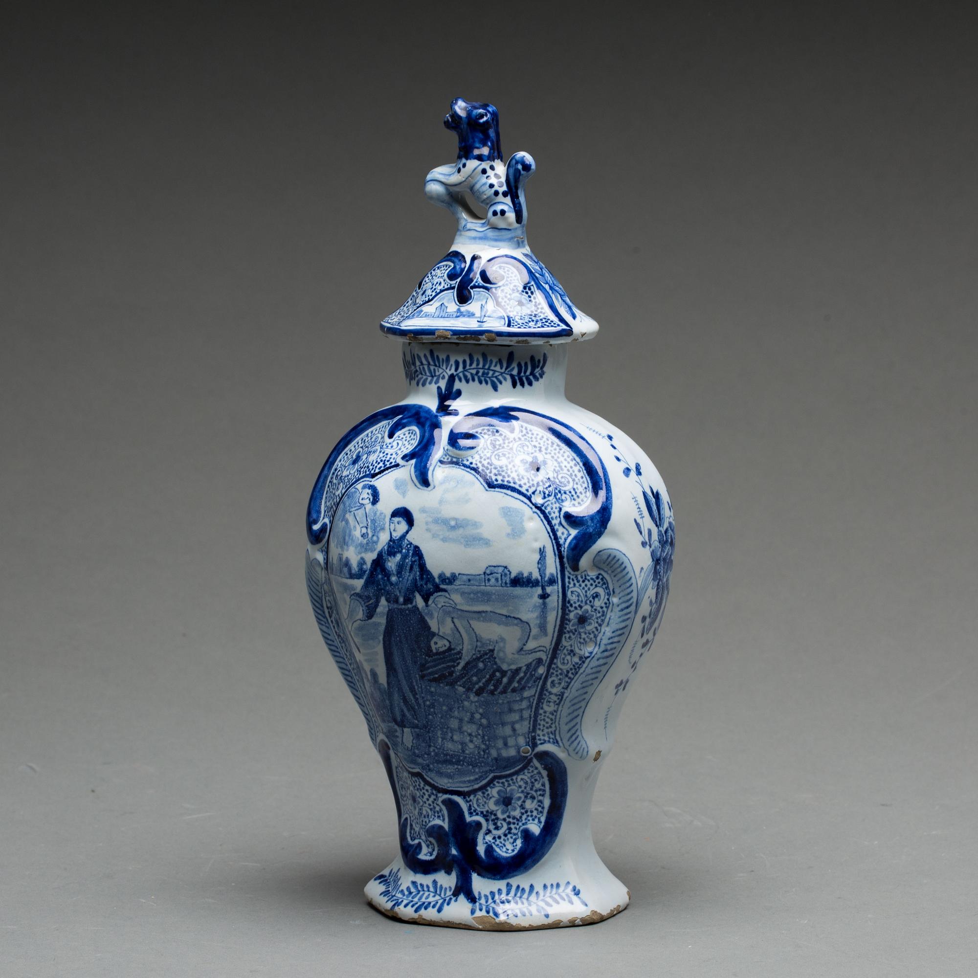 LOCKURNA, fajans, Delft, 1700-tal.