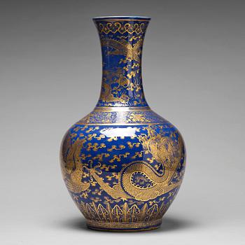 874. A large Chinese 'dragon and phoenix' vase, 20th Century.