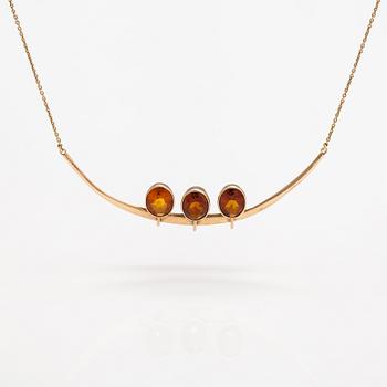 A 14K gold necklace with cintrines. Kaunis koru, Helsinki 1963.