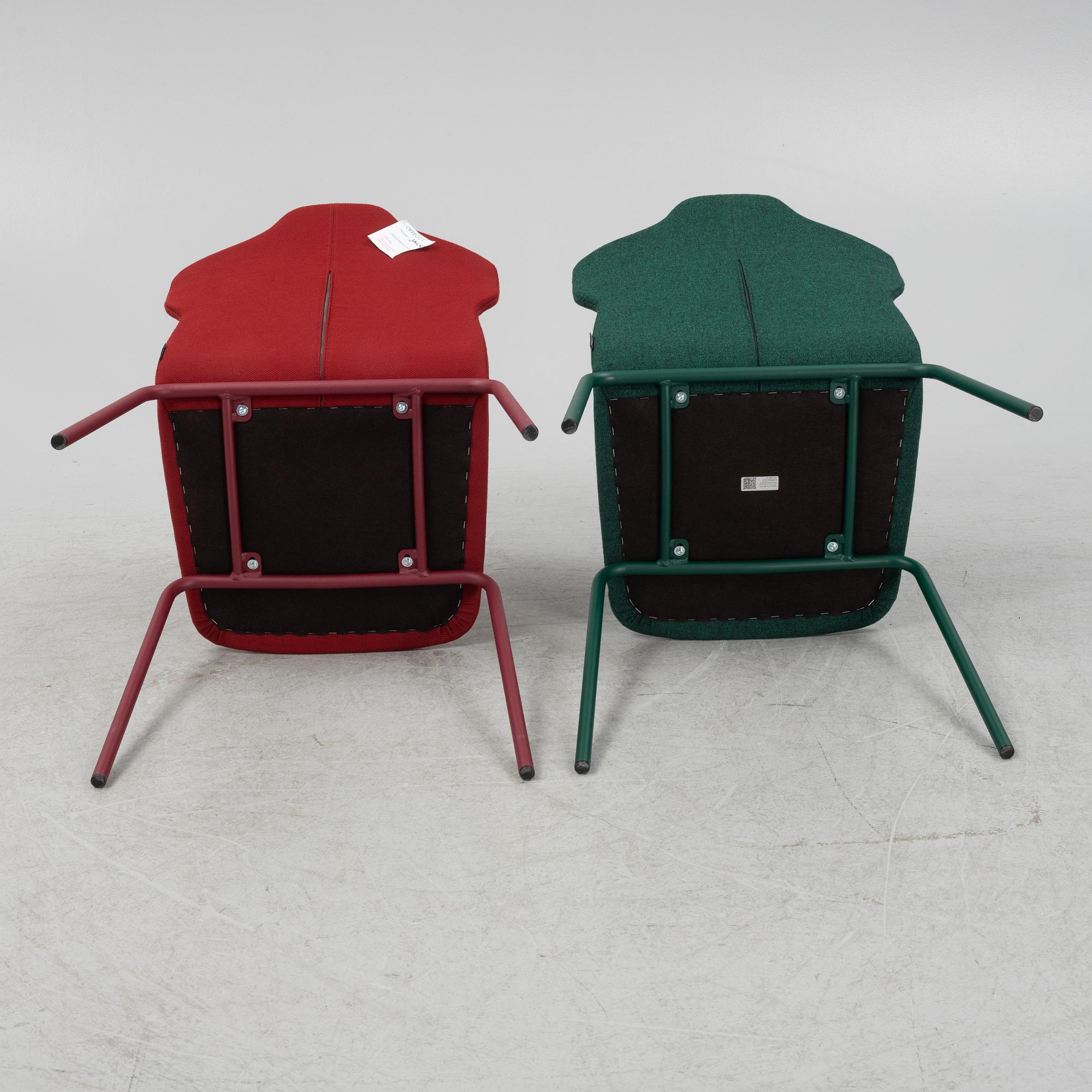 Claesson Koivisto Rune, two 'Jacket' prototype chairs, Offecct.