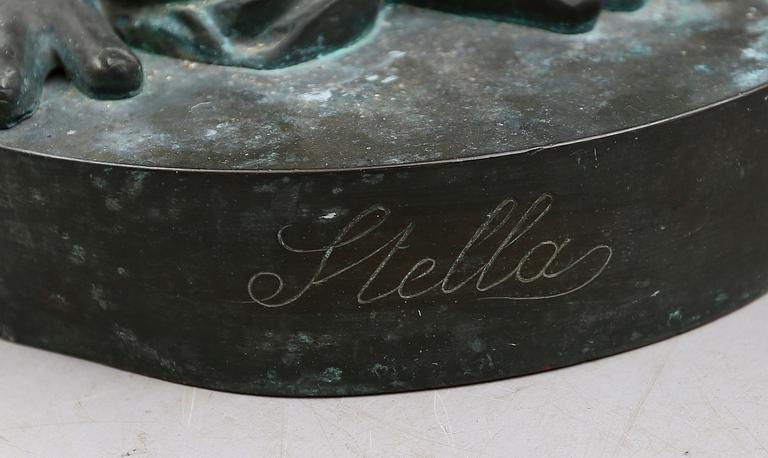 SKULPTUR, brons, "Stella", omkring år 1900.