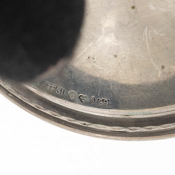 Candelsticks, 3 pairs, silver, Sweden, 1947-60.