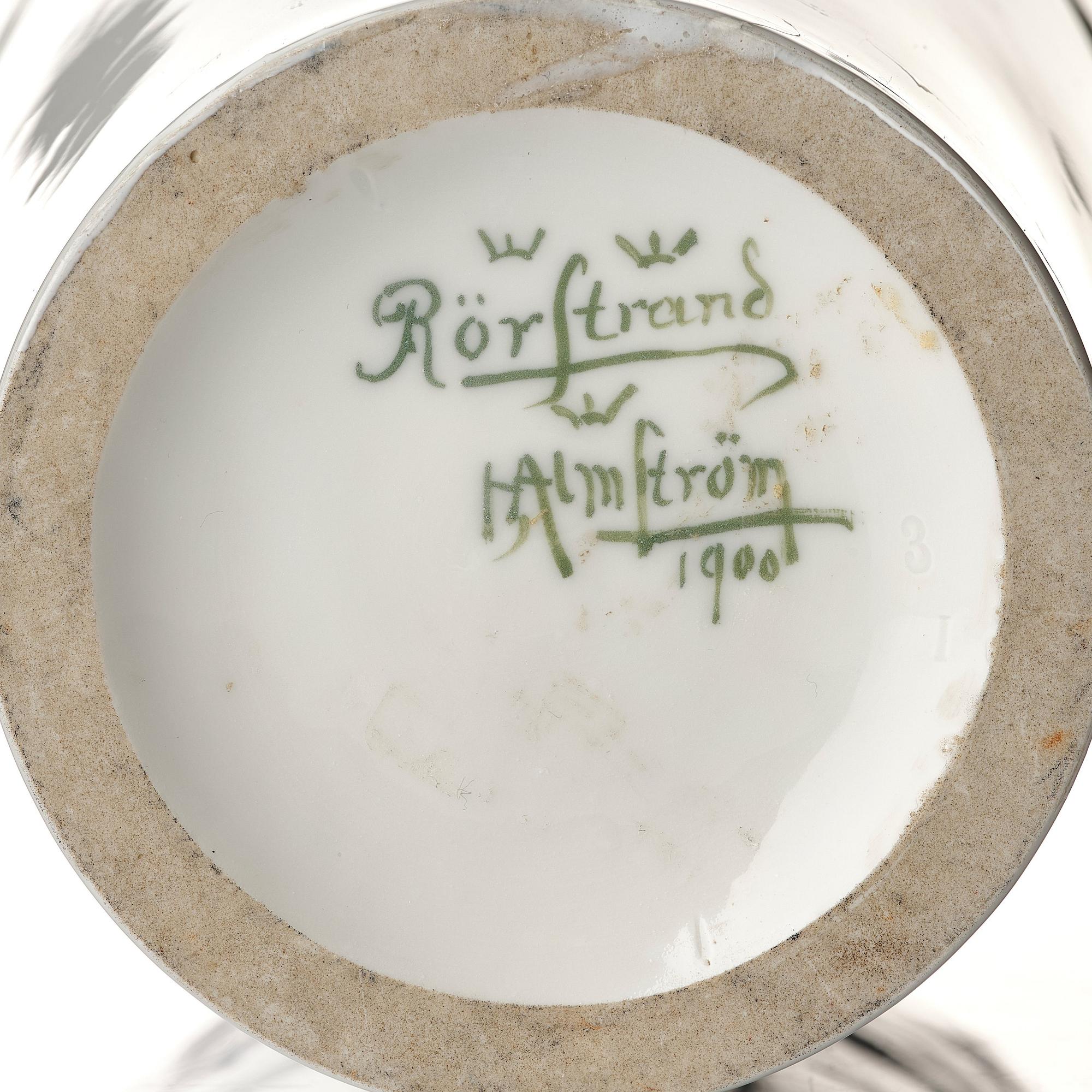 Harald Almström, an Art Nouveau porcelain vase, Rörstrand 1900.