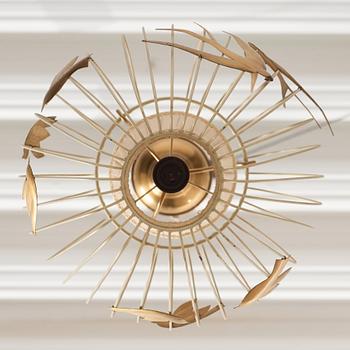 Hans Bergström, taklampa, modell "3", ateljé Lyktan, Åhus, 1940-50-tal.