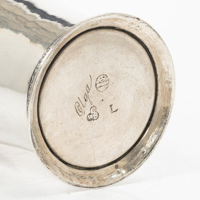 Cort Winberg, bägare, silver, Laholm, verksam 1690-1737 (1739).