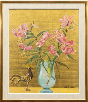 Zoia Krukovskya Lagerkrans, Still life with a hare and a rooster.