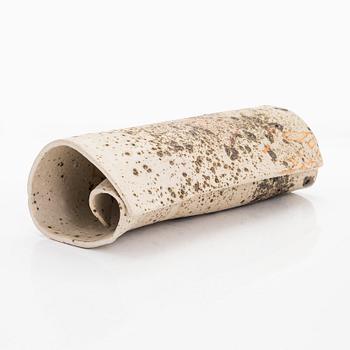 Kyllikki Salmenhaara, a 'winding' stoneware sculpture signed KS.