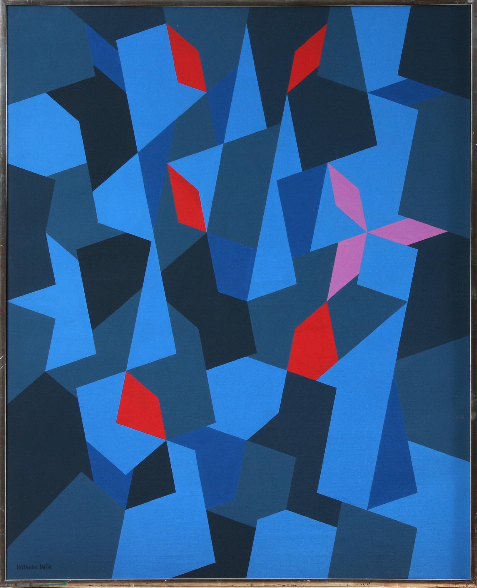 WILHELM WIK, akryl på duk, sign.