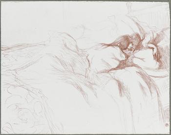 MAPP med färglitografier, 11 st, "Elles", efter Henri Toulouse-Lautrec, numrerad upplaga 1229/1250, London, 1969.