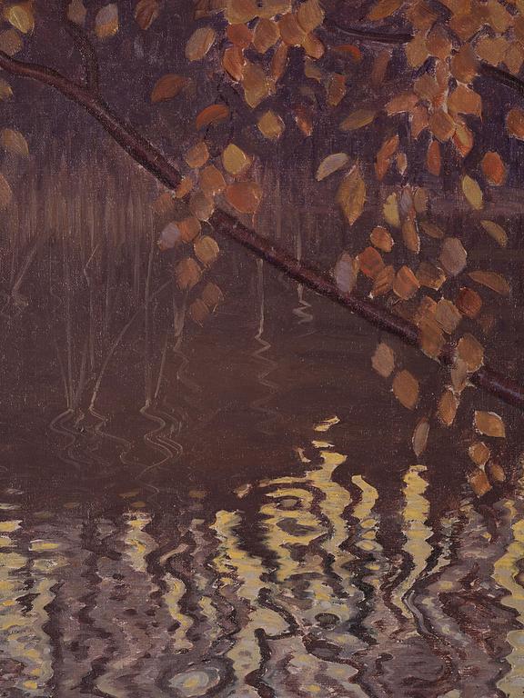 Gustaf Fjæstad, "Skvalpigt vatten i en vik" ("Moving water in a bay").
