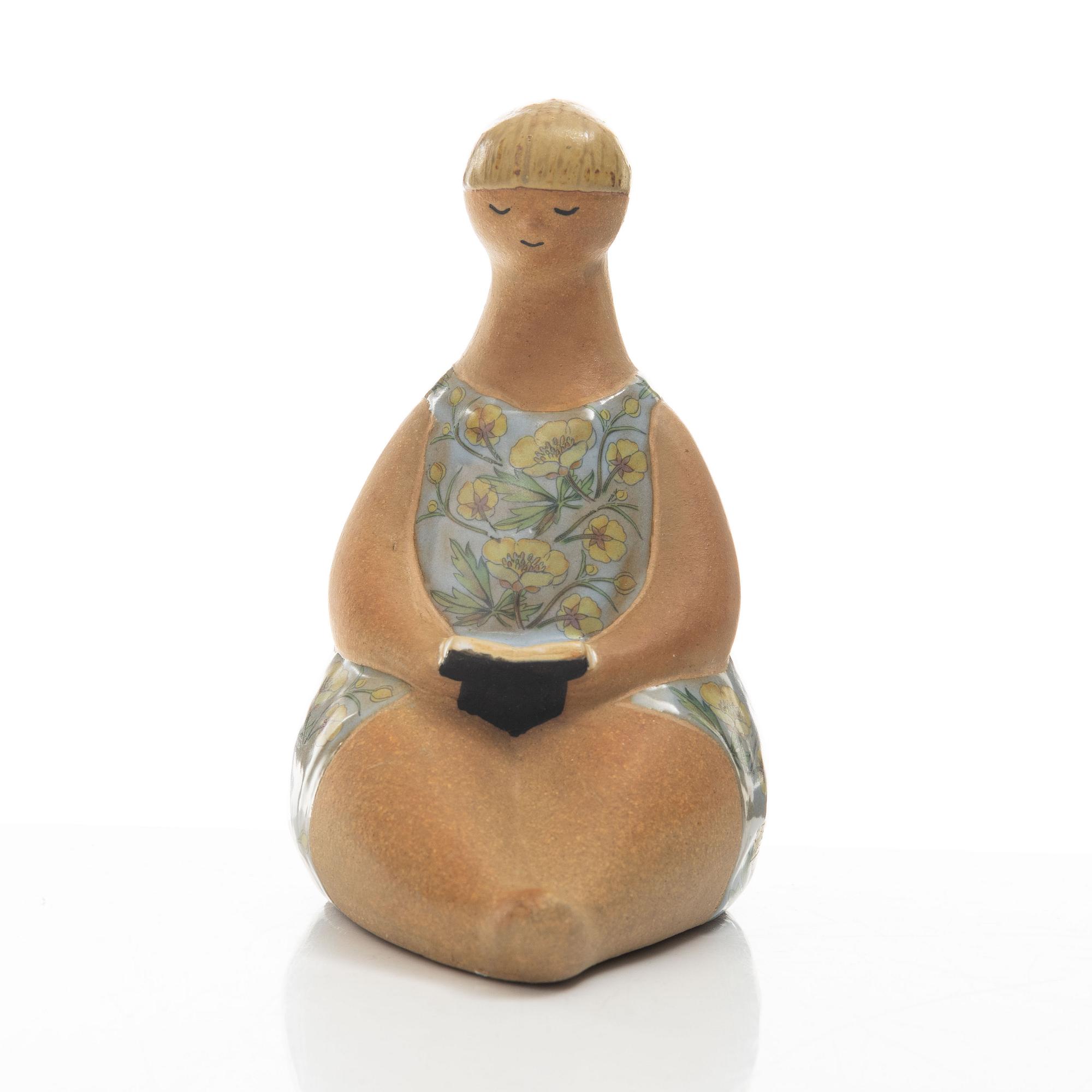 Lisa Larson, figurin, stengods, "Amalia" ur serien "ABC-flickor", Gustavsberg.