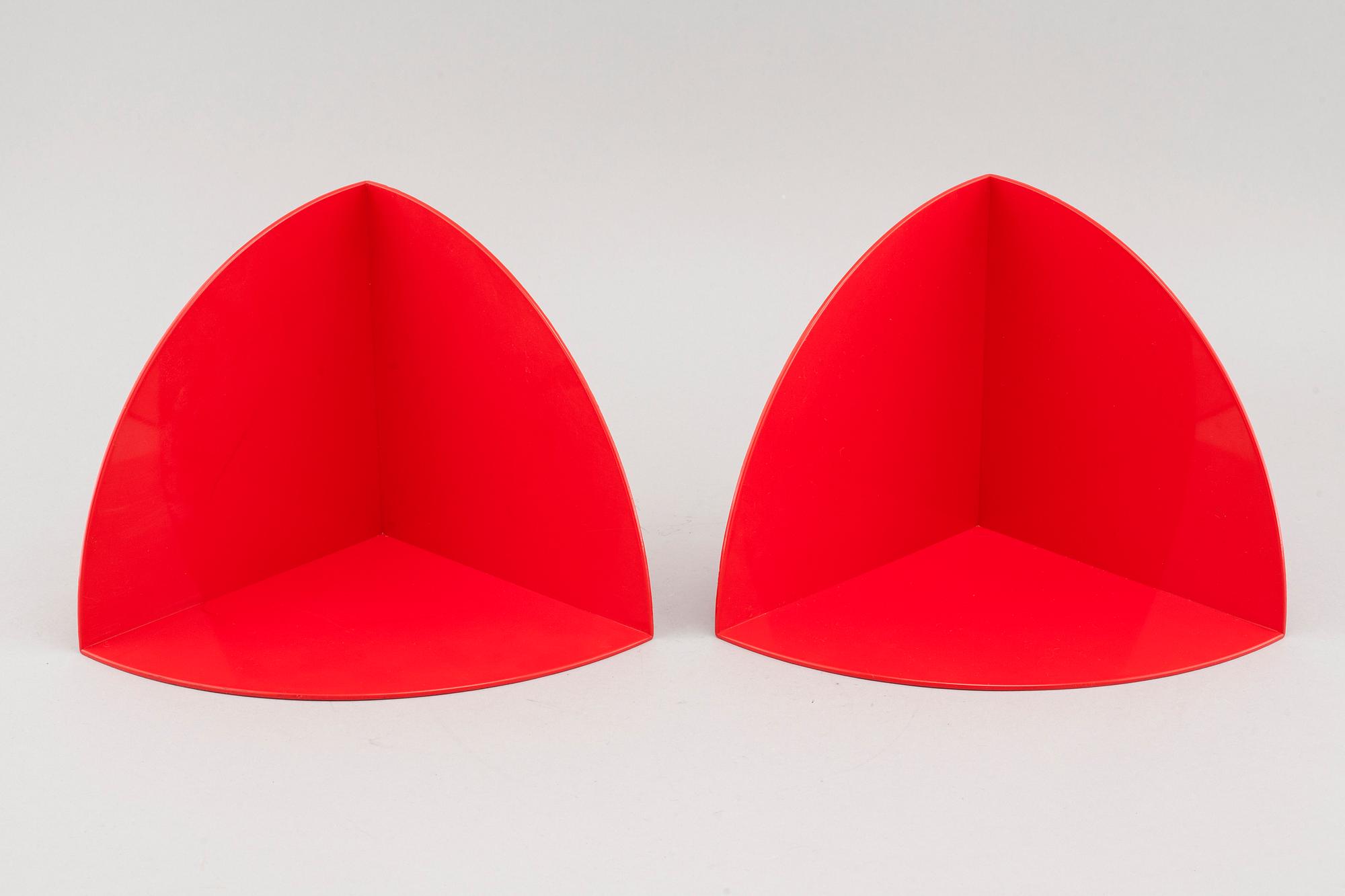 A pair of "4909" bookends by Giotto Stoppino for Kartell, 1970s.