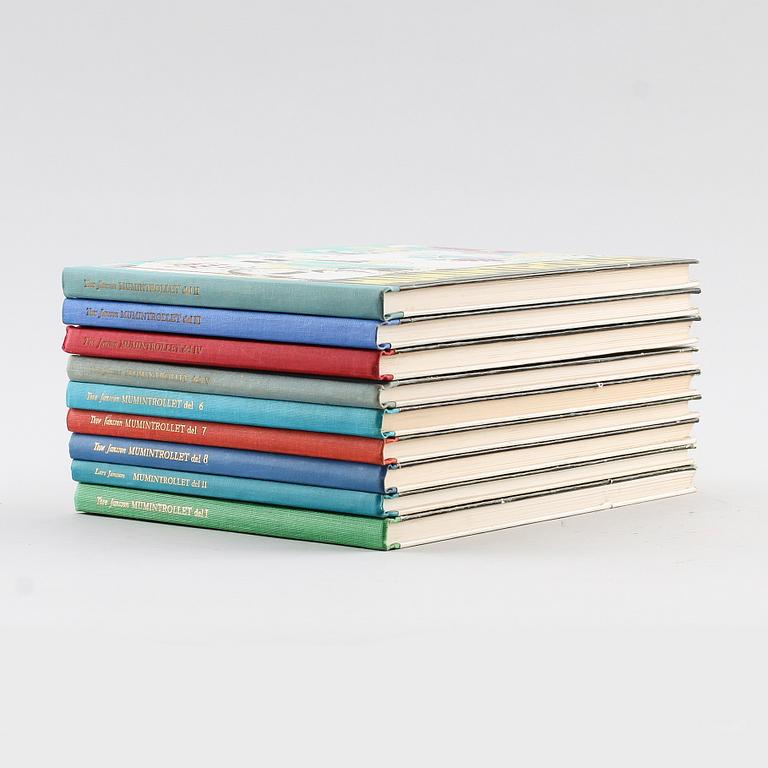 BÖCKER: Mumintrollet, Tove Jansson, serieform 1957-1968, 9 volymer.