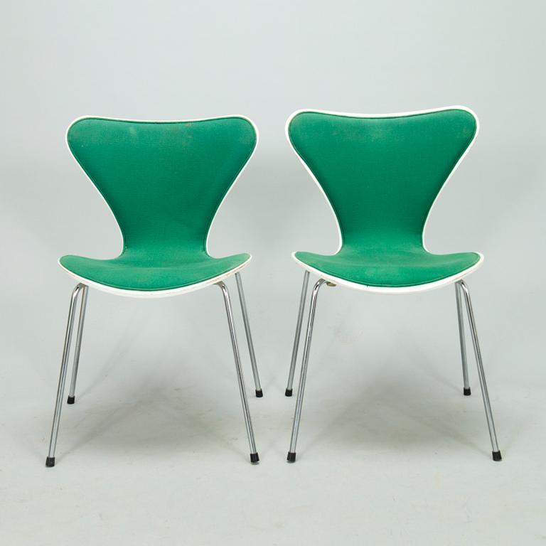 Arne Jacobsen, Arne, stolar 4 st, "Sjuan", Fritz Hansen, Danmark 1992.
