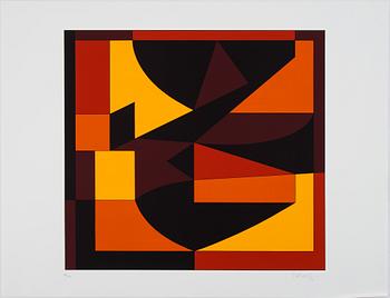 Victor Vasarely, mapp med 5 serigrafier, signerade 99/150.