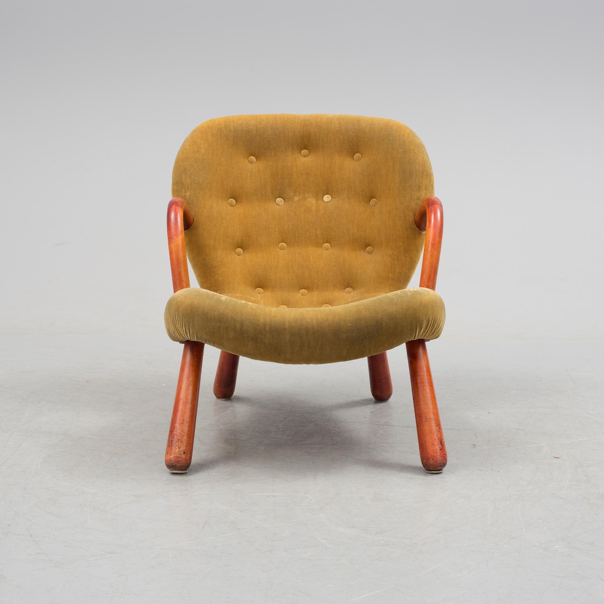 PHILIP ARCTANDER, tillskriven. Fåtölj, "Clam Chair" / "Muslinge", 1940/50-tal.