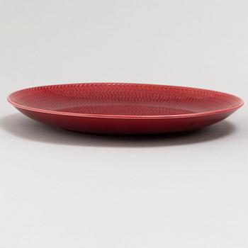 Eight 'Blå eld' plates by Hertha Bengtsson from Rörstrand.