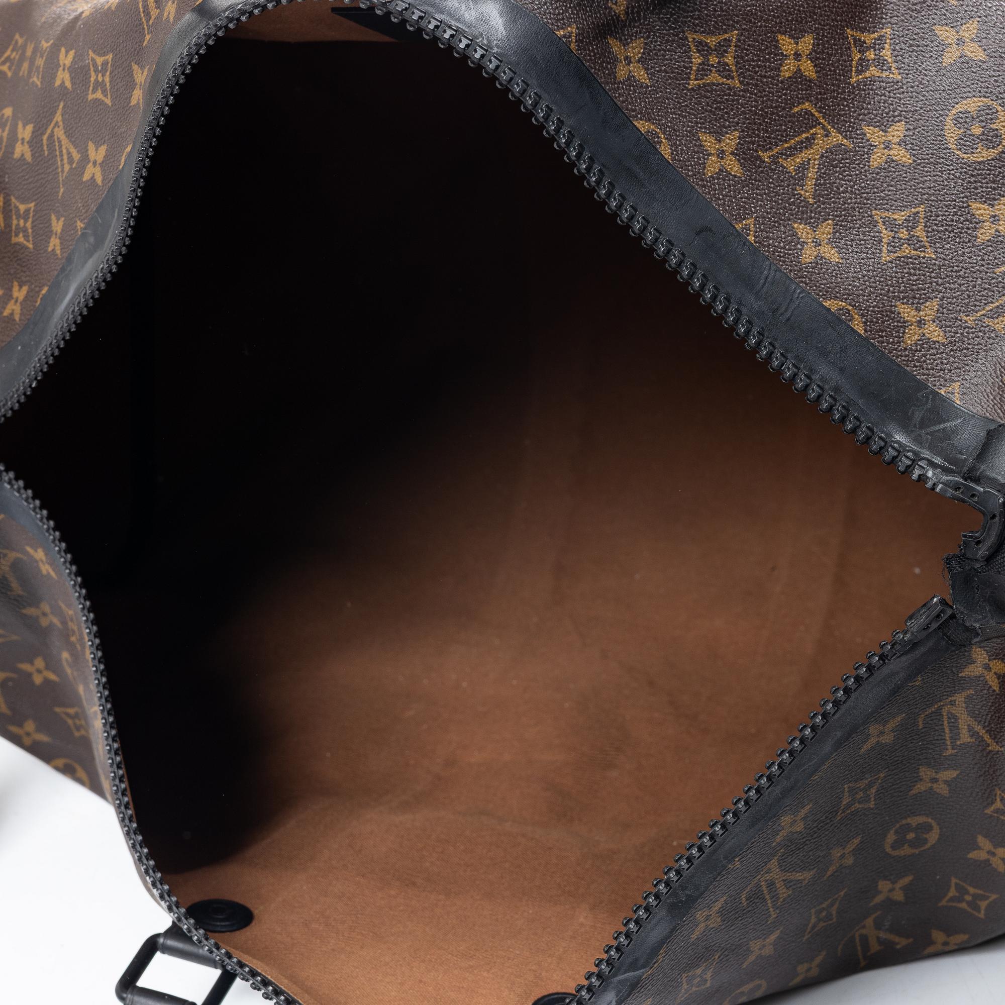 Louis Vuitton, weekender bag, “Macassar Waterproof Keepall 60 Bandoulière”.