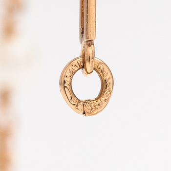 A 14K gold necklace with cuktured pearls. Westerback, Helsinki 1965.