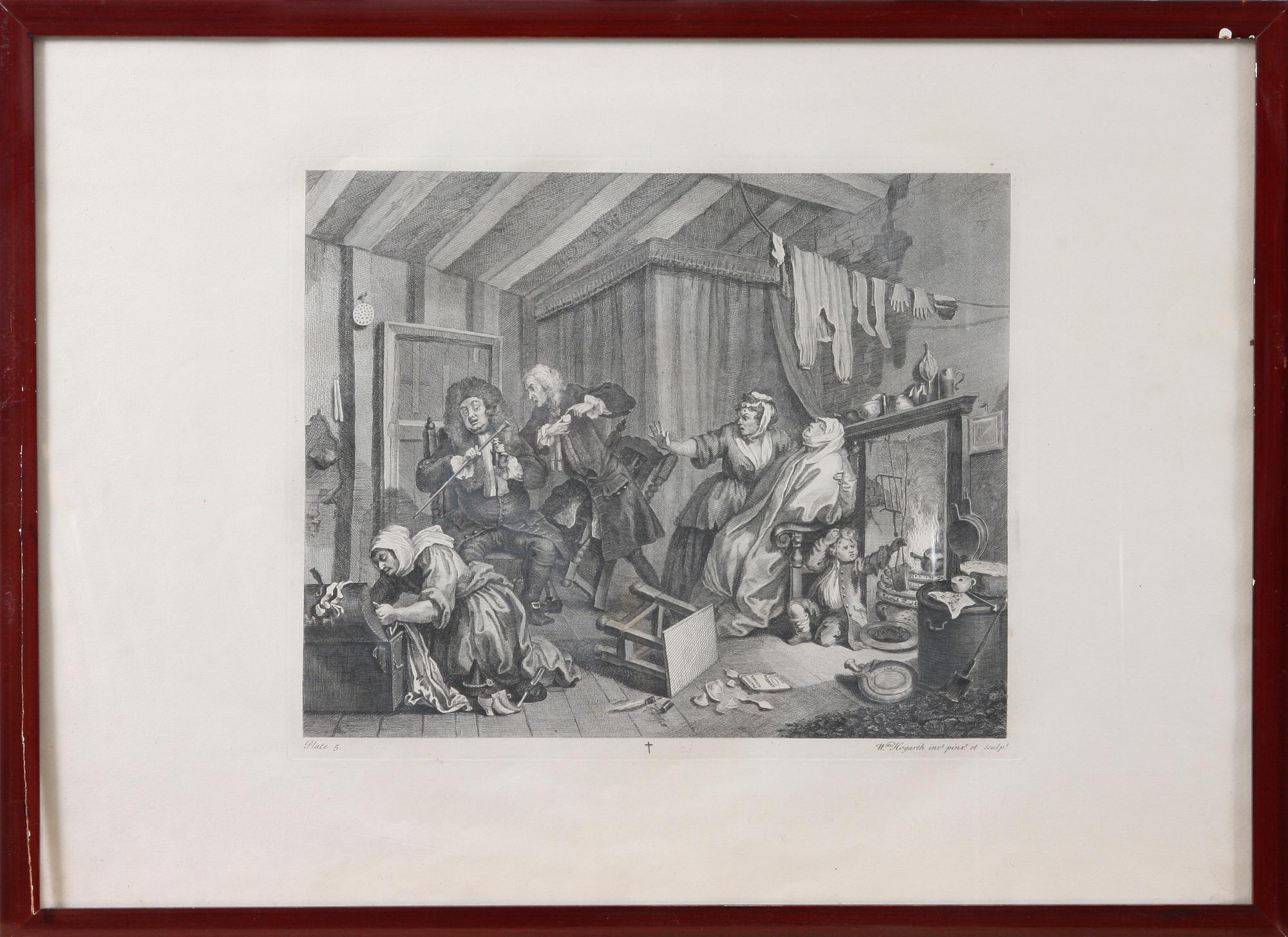 WILLIAM HOGARTH, efter, kopparstick, 6 st.