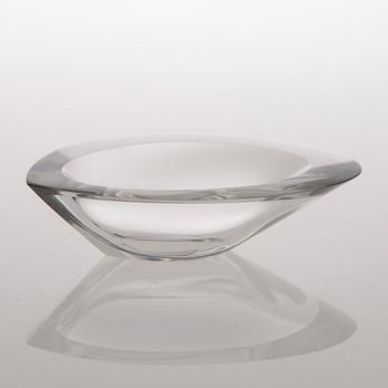 TAPIO WIRKKALA, konstglas, skål, signerad Tapio Wirkkala, Iittala -56.