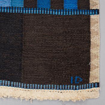 Ingrid Dessau, MATTO, flat weave, ca 269 x 175 cm, signerad KLH ID (Kristianstad Läns Hemslöjd, Ingrid Dessau).