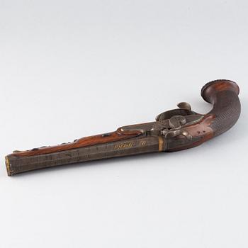A converted Percussion pistol by Pirmet, Paris, (1779-1818).