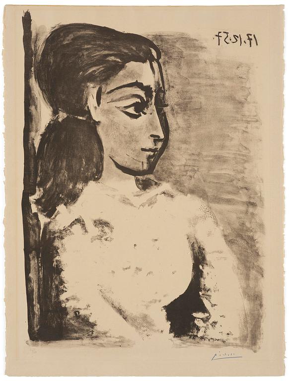 Pablo Picasso, "Buste de Femme au corsage blanc".