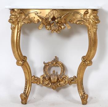 SPEGEL SAMT KONSOLBORD, nyrokoko, 1800-talets slut.