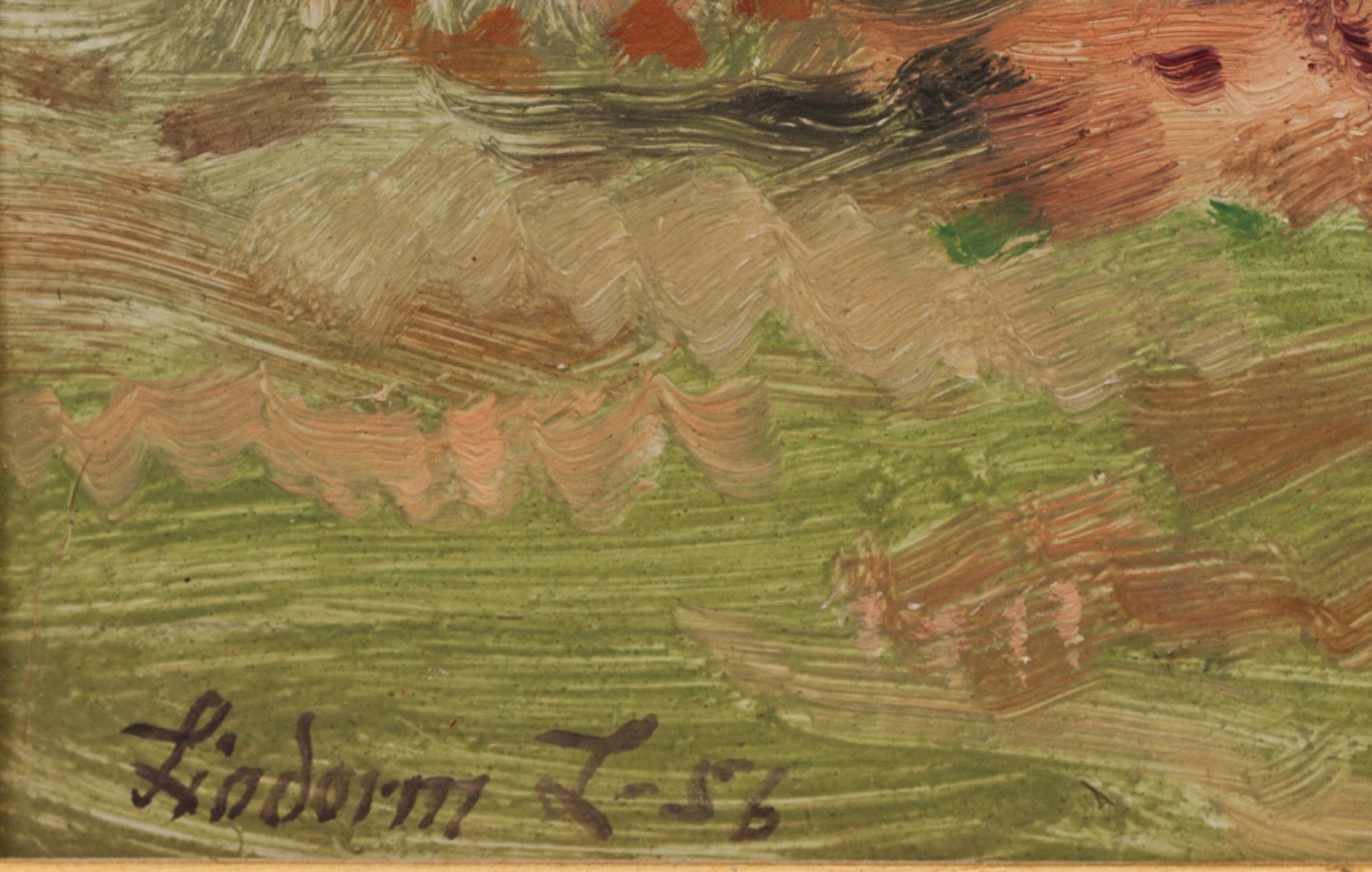 LINDORM LILJEFORS, olja på pannå, signerad och daterad -56.