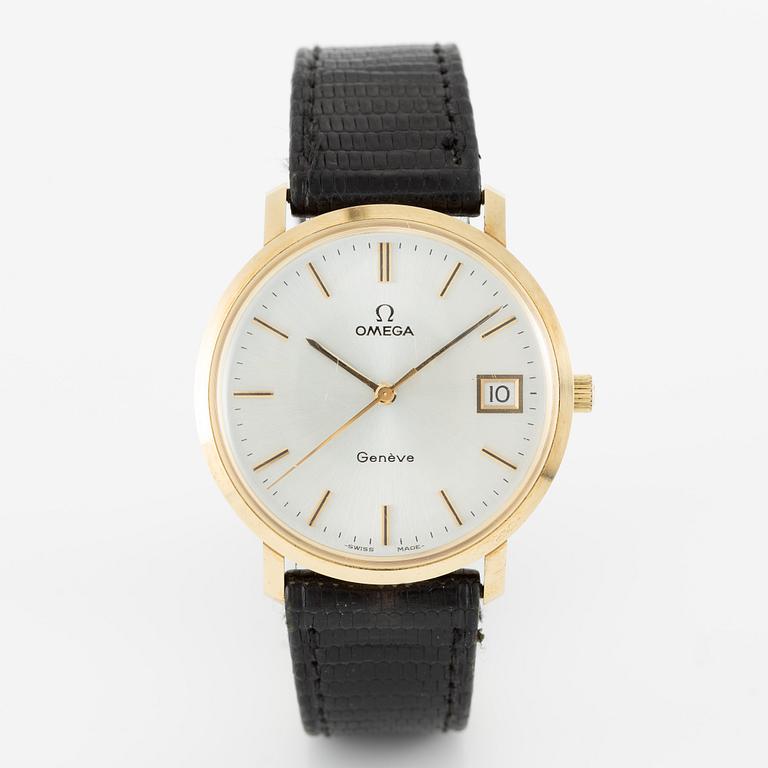 Omega, Genève, wristwatch, 34 mm.