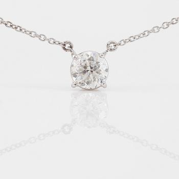 COLLIER, 18K vitguld och diamant ca 1.00 ct.