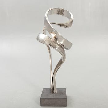 Nils Dahlgren, skulptur, rostfritt stål, monogramsignerad.
