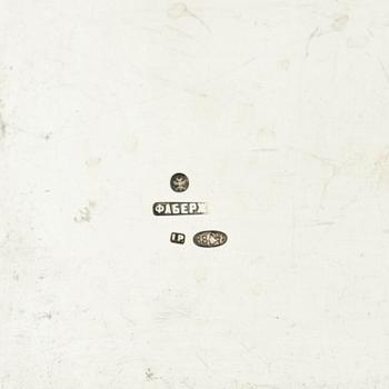 A Fabergé silver table crumber, mark of workmaster Julius Rappoport, St. Petersburg (1883 - 1899).