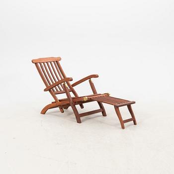 A wooden deck chair late 20thcentury/21st cenntury.