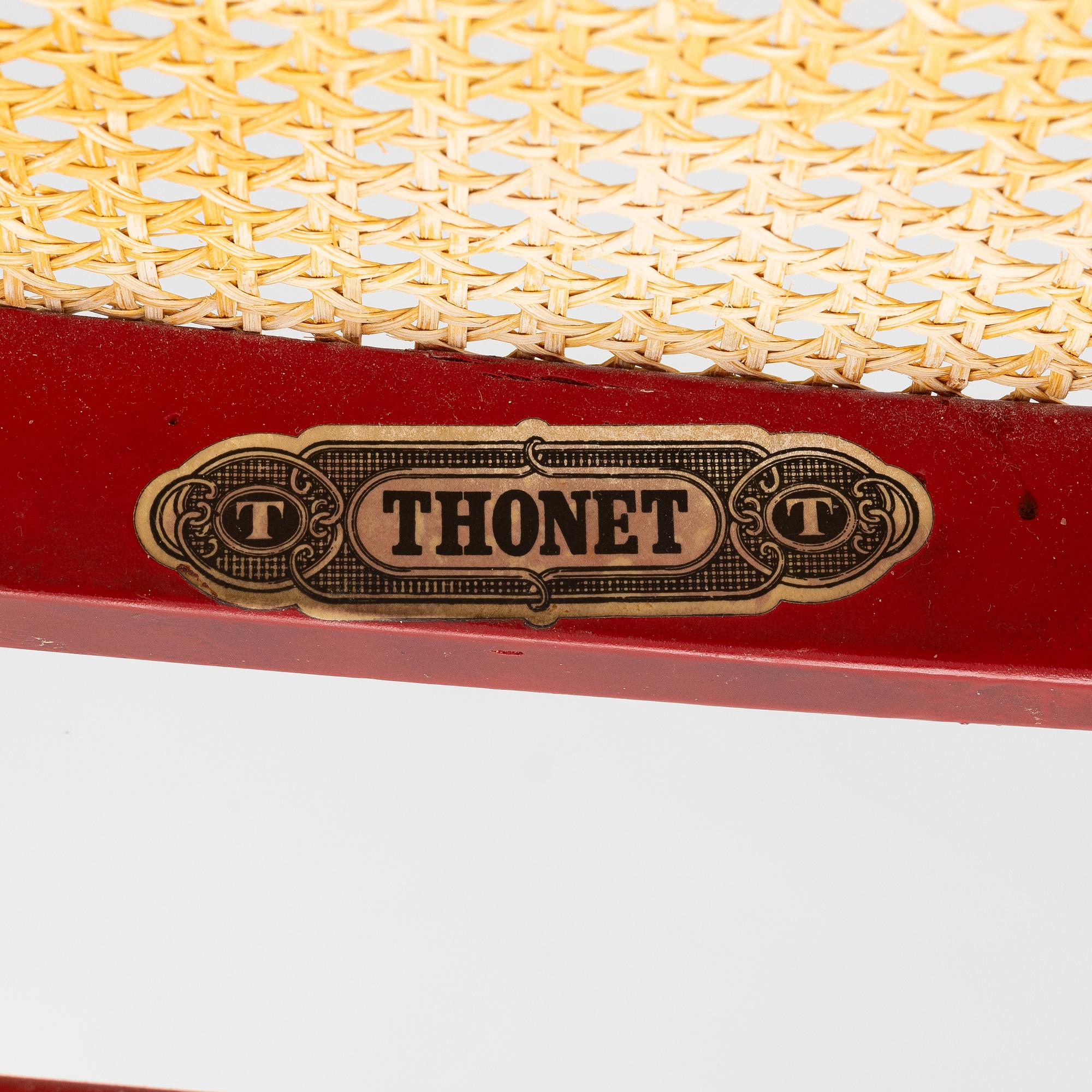 Chairs, 4, Thonet, modern production.