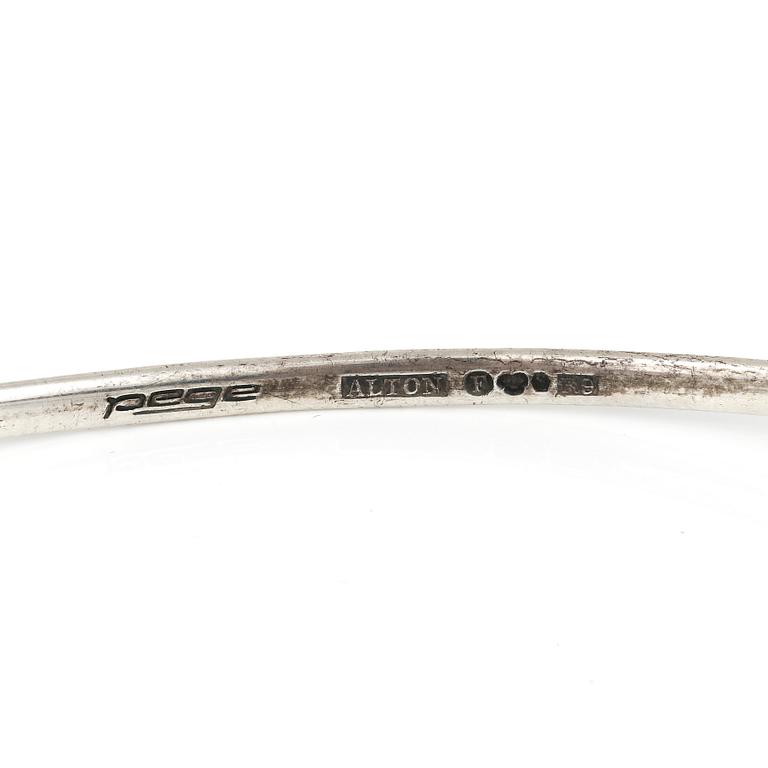 HALSBAND, silver med bergskristall, ca 9,92 ct, 'Pege' för Alton, Falun, 1967. Total vikt ca 38 g.