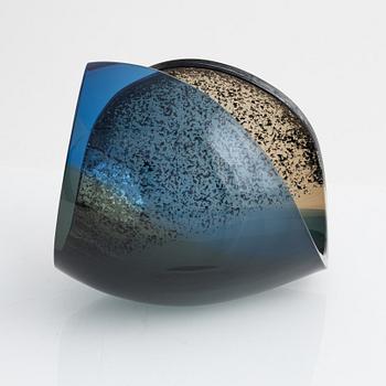 Lena Bergström, a glass sculpture, 'Merkurius' from the series 'Planets', Kosta Boda, Sweden.