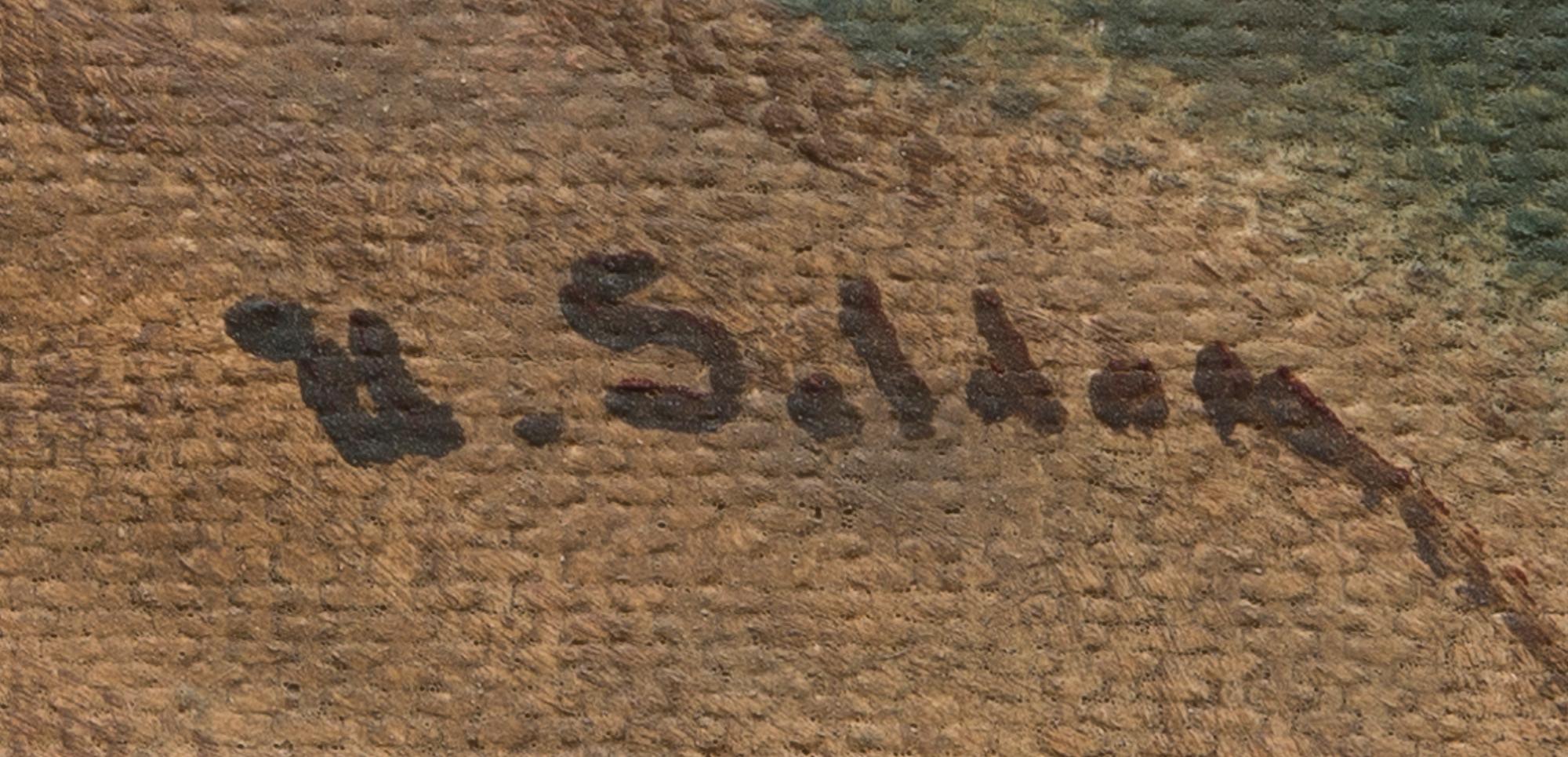 UUNO SOLDAN, öljy kankaalle, signeerattu.