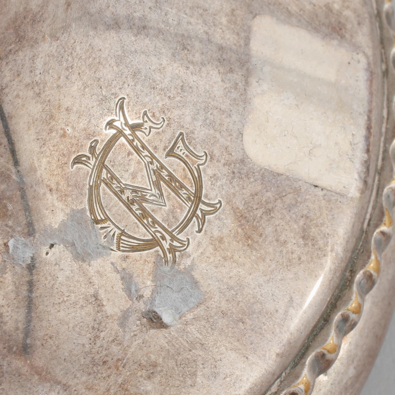 BORDSLAMPA, nysilver, 1930-tal.