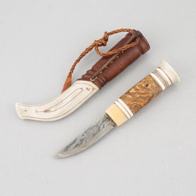 Bill Öberg, a reindeer horn knife, Gällivare.