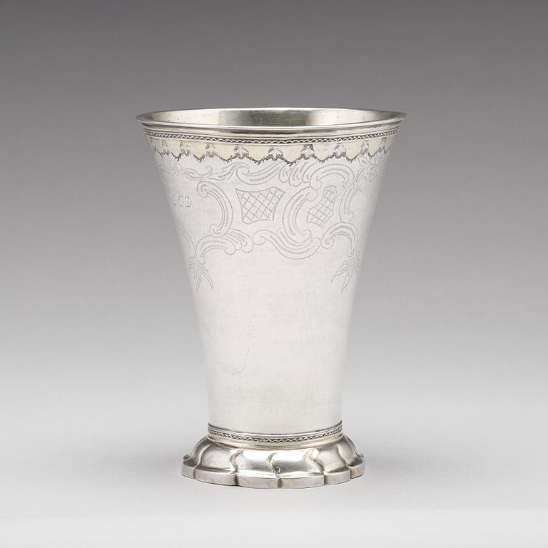 Daniel Lundström, bägare, silver, Stockholm 1784.