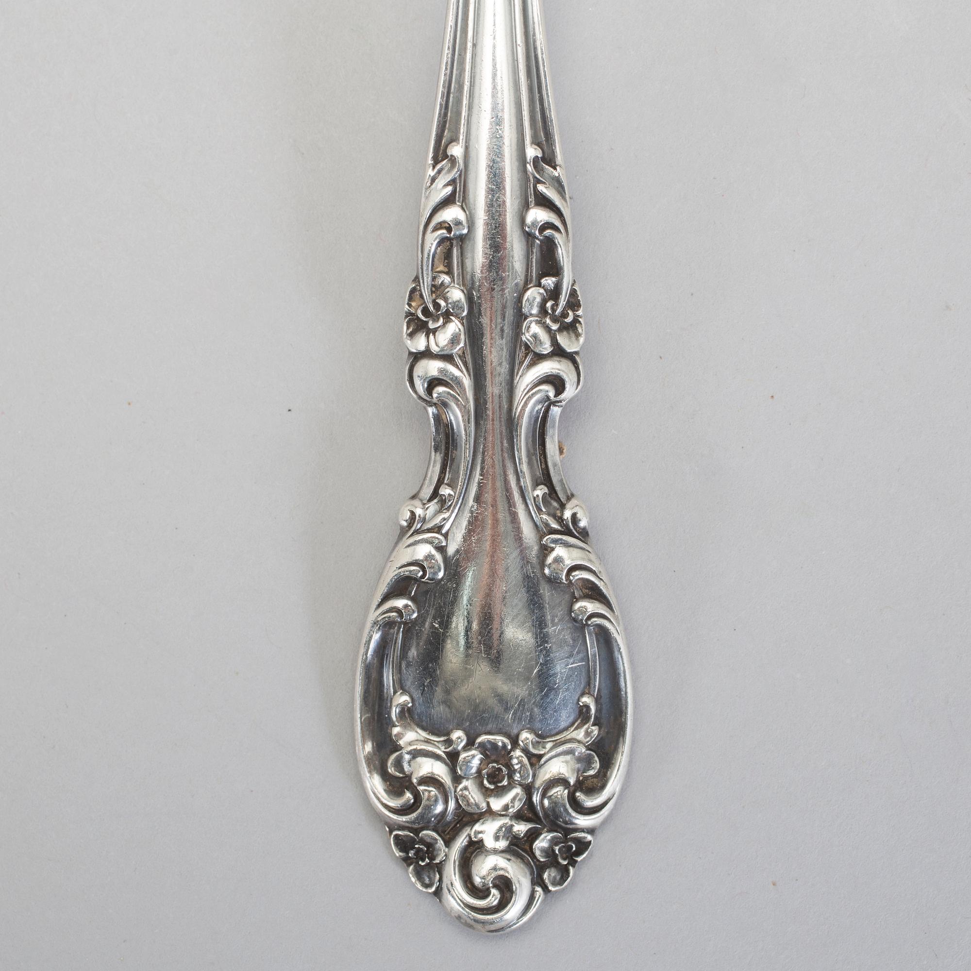 BESTICKSERVIS, 119 delar, "Melrose", Gorham, Birmingham, England, 1830. Total vikt ca 5090 g.