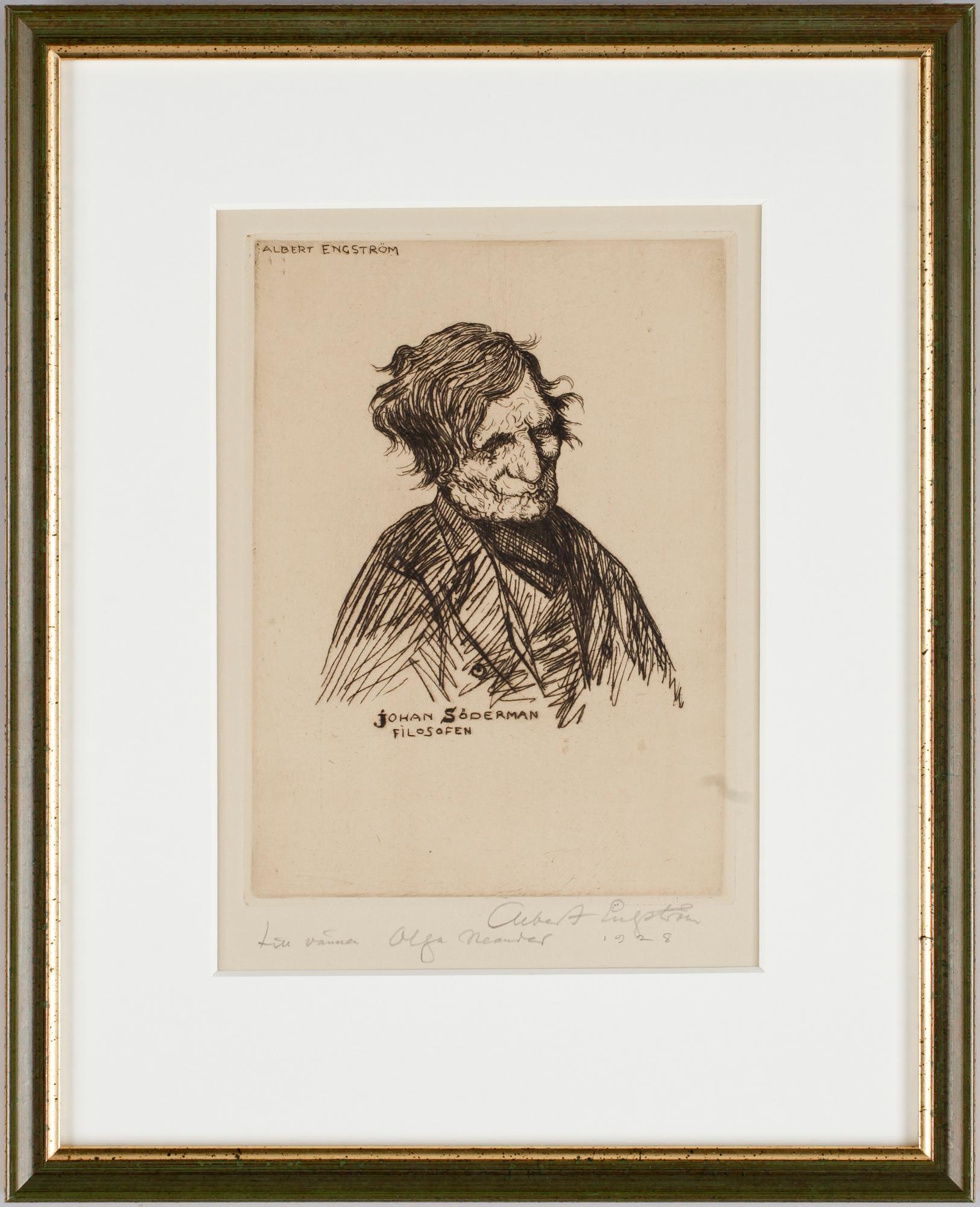 ALBERT ENGSTRÖM, gravyrer, 3 st, sign.