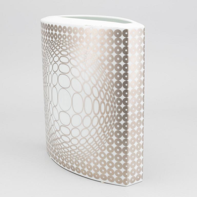 VICTOR VASARELY, vas, porslin, Rosenthal Limitierte Kunstreihen.