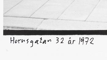 Carl Johan De Geer, "Hornsgatan 32 år 1972".