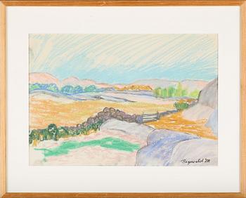 Ragnvald Magnusson · RAGNVALD MAGNUSSON, pastell, signerad.