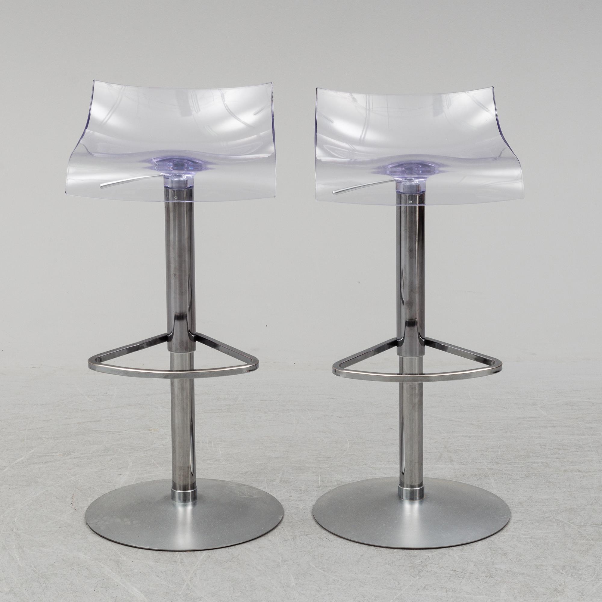 ARCHIRIVOLTO, a pair of 'PAM' bar stools from Ligne Roset, 2008.